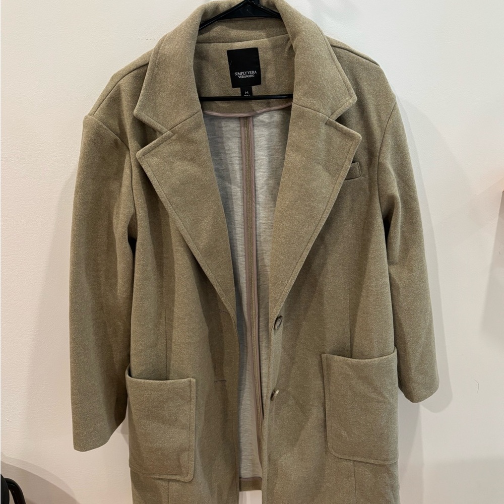 Simply Vera Vera Wang Tan Trench Coat